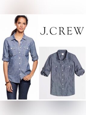 J.CREW 2-Pocket Chambray Shirt